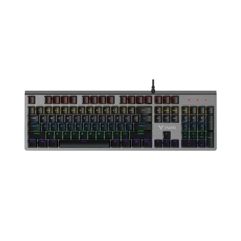 Bàn phím cơ quang Gaming Rapoo V520 | Rainbow, LED hông RGB