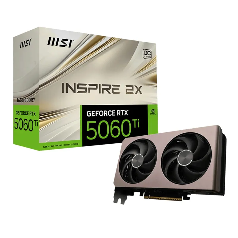 Card màn hình MSI RTX 5060 Ti INSPIRE 2X OC 16G