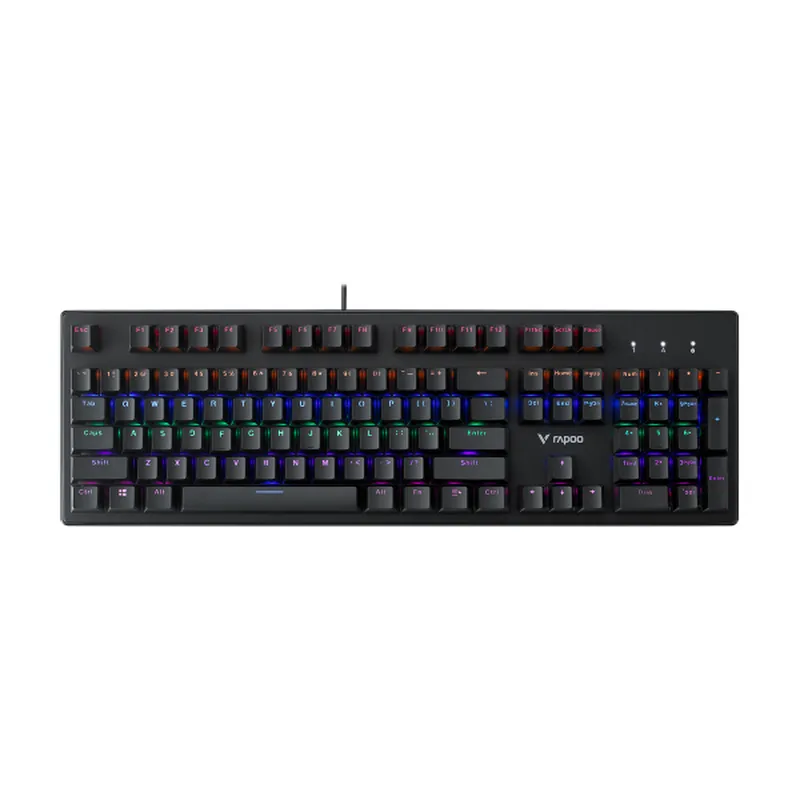 Bàn phím cơ Rapoo V510 Black | Led Rainbow, Blue Switch