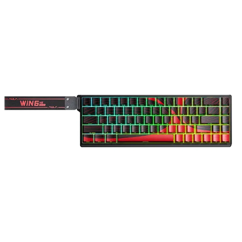 Bàn phím Gaming Rapid Trigger Aula WIN68HE Max Đen & Đỏ - Chính hãng | Wing Chun, Magnetic Switch