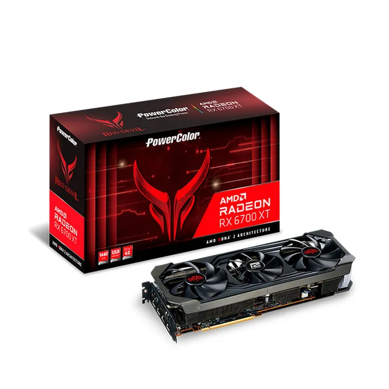 Card màn hình cũ AMD Powercolor RX 6700 XT Red Devil 12GB