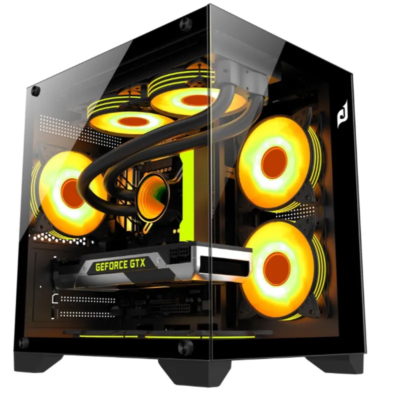Vỏ case Vỏ case E-Dra ECS 1305 | M-ATX, hồ cá, đen