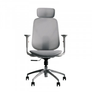 Ghế công thái học Epione ElysChair Cool Gray | Lưng lưới, Kèm tựa đầu, Xám