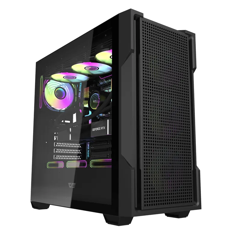 Vỏ Case Darkflash DS900 Mesh ATX - Đen (Mặt lưới)
