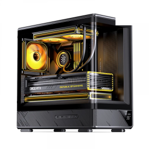 Vỏ Case Jonsbo D200 Micro-ATX | Đen, Kính Cong