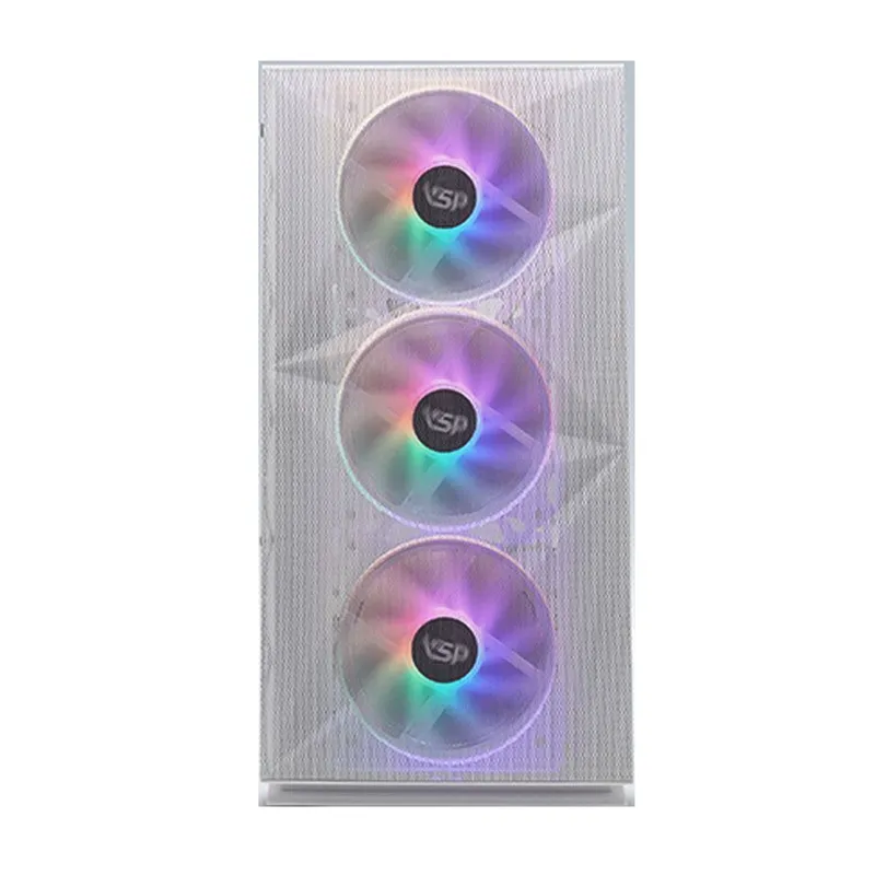 Vỏ Case VSP Gaming Mid Tower B709 - White + 4Fans Led