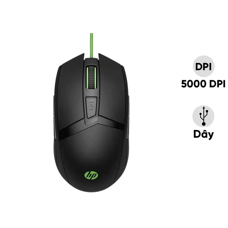 Chuột HP Pavilion Gaming Mouse 300 | Đen, 5000 DPI, USB
