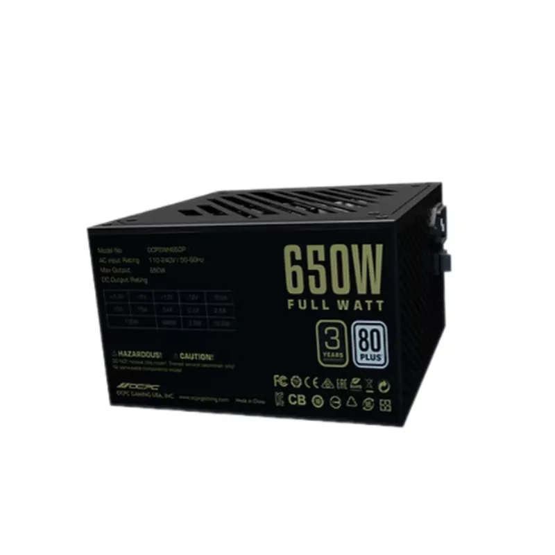 Nguồn máy tính OCPC ENERGIA WH650 WHITE 80+, công suất 650W
