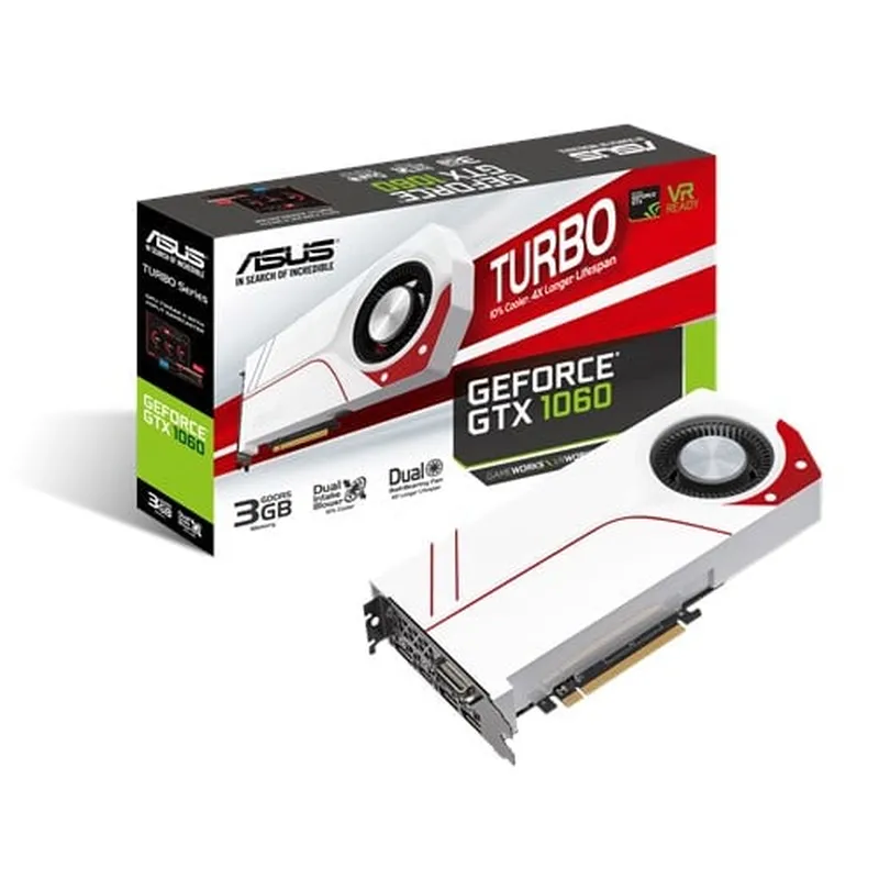 Card màn hình cũ ASUS Gtx 1060 3Gb Turbo Trắng