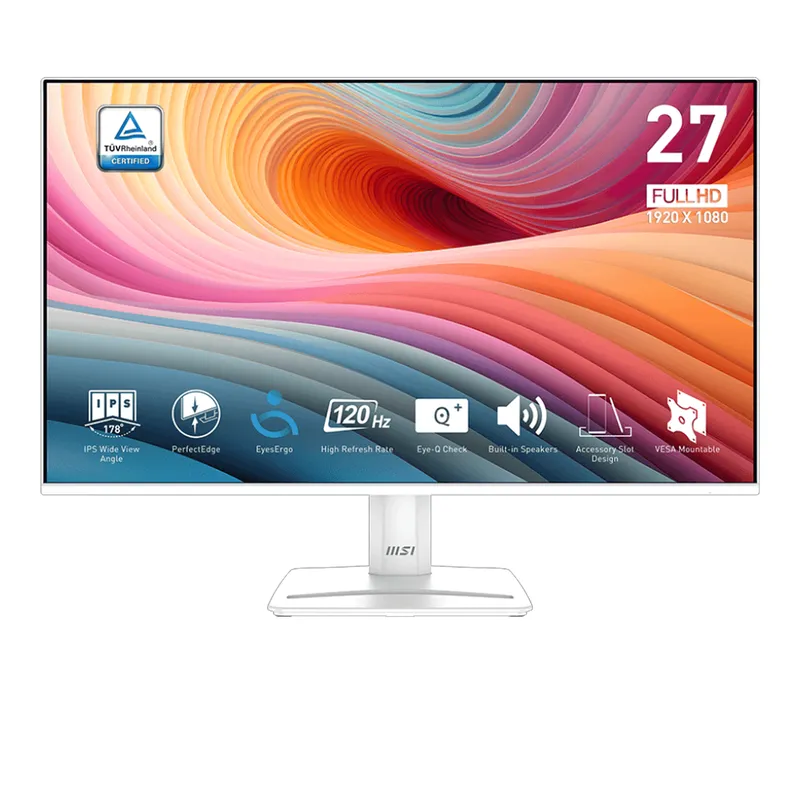 Màn hình máy tính MSI Pro MP275W E2 | 27 inch, Full HD, IPS, 120Hz, 1 ms, phẳng, trắng