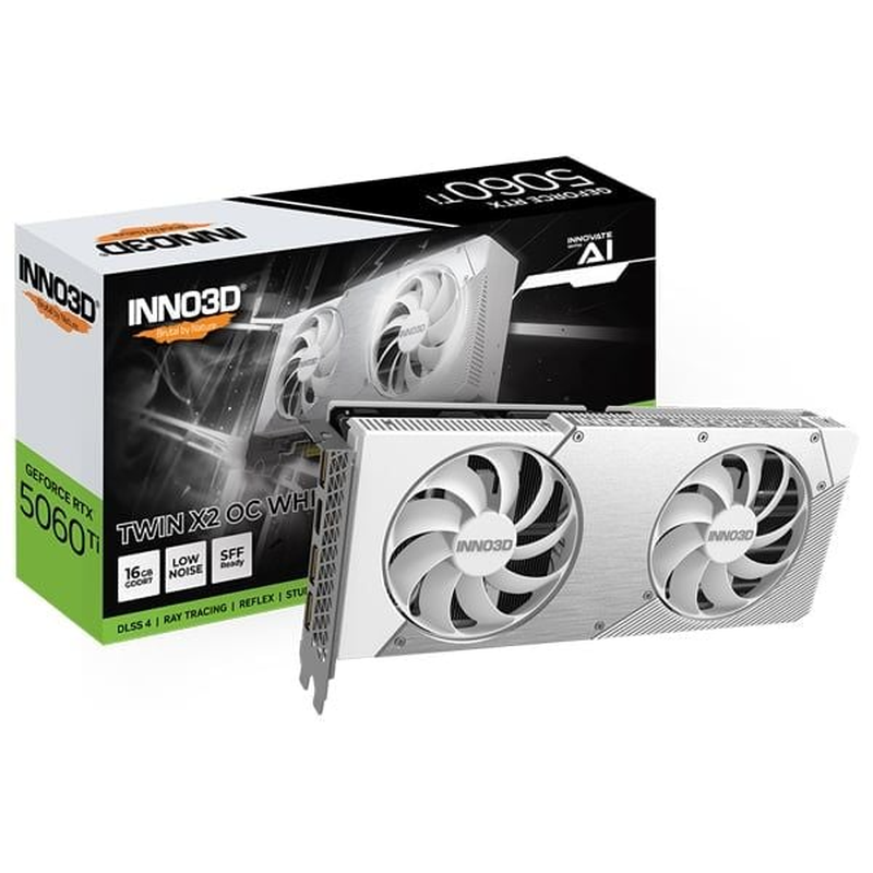 Card màn hình INNO3D RTX 5060 Ti TWIN X2 OC White 8GB GDDR7
