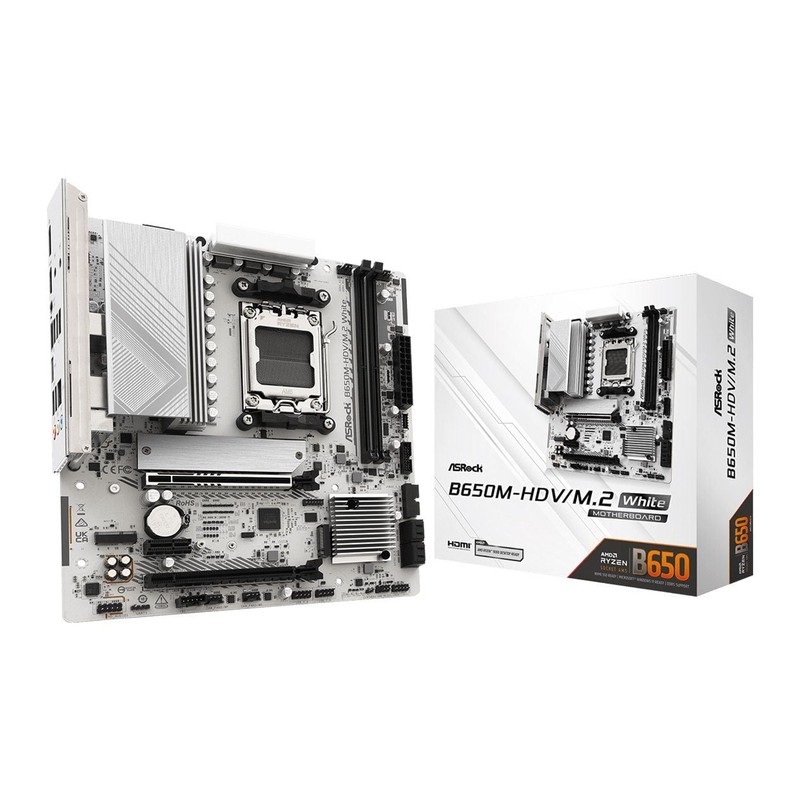 Mainboard Asrock B650M - HDV/M2 - Trắng