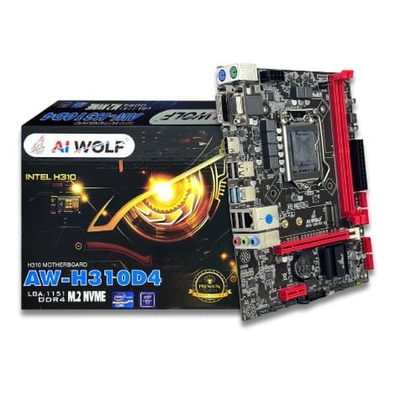 Mainboard AIWOLF AW-H310D4 (PN 966868310) | LGA 1151, mATX, 2 khe RAM