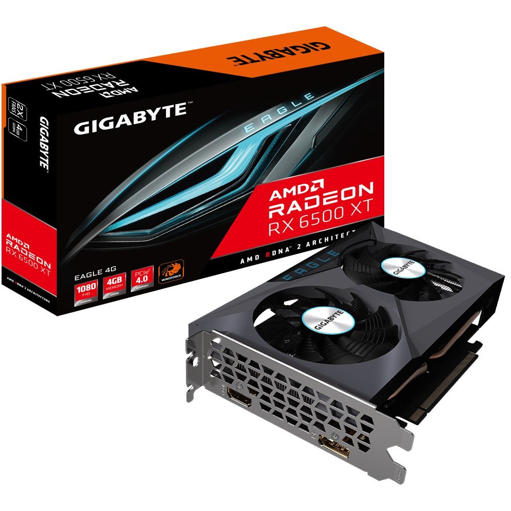 Card màn hình GIGABYTE RX 6500 XT 4GB GDDR6 Eagle - VGA tầm trung chơi game 1080p