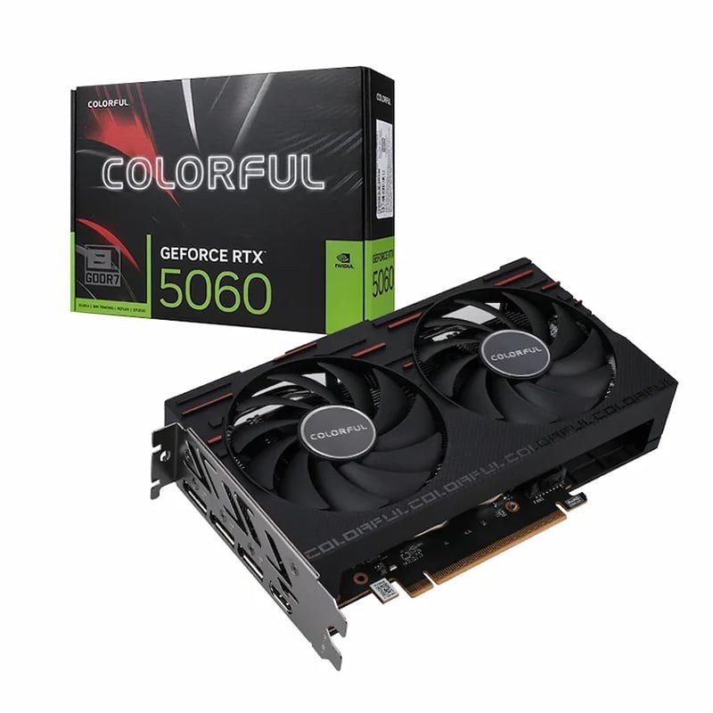 Card màn hình NVIDIA RTX 5060 Colorful Gaming DUO 8GB GDDR7 3840 CUDA Blackwell