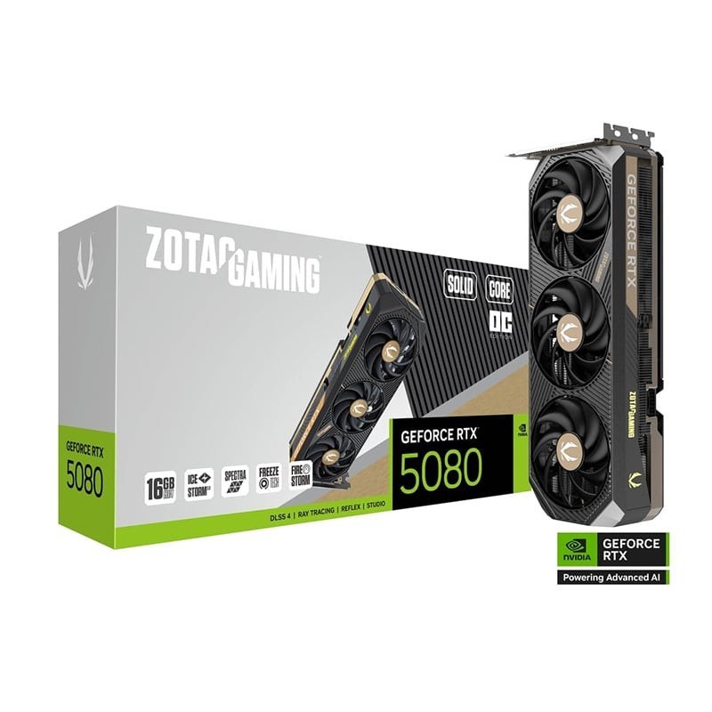 Card màn hình NVIDIA RTX 5080 Zotac SOLID CORE OC 16GB GDDR7