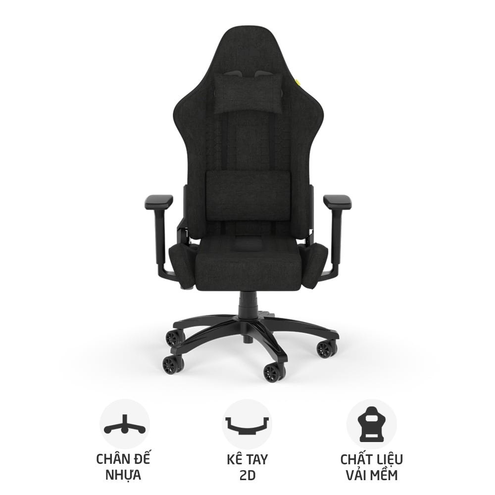 Ghế Gaming TC100 RELAXED Fabric Đen (CF-9010051-WW)