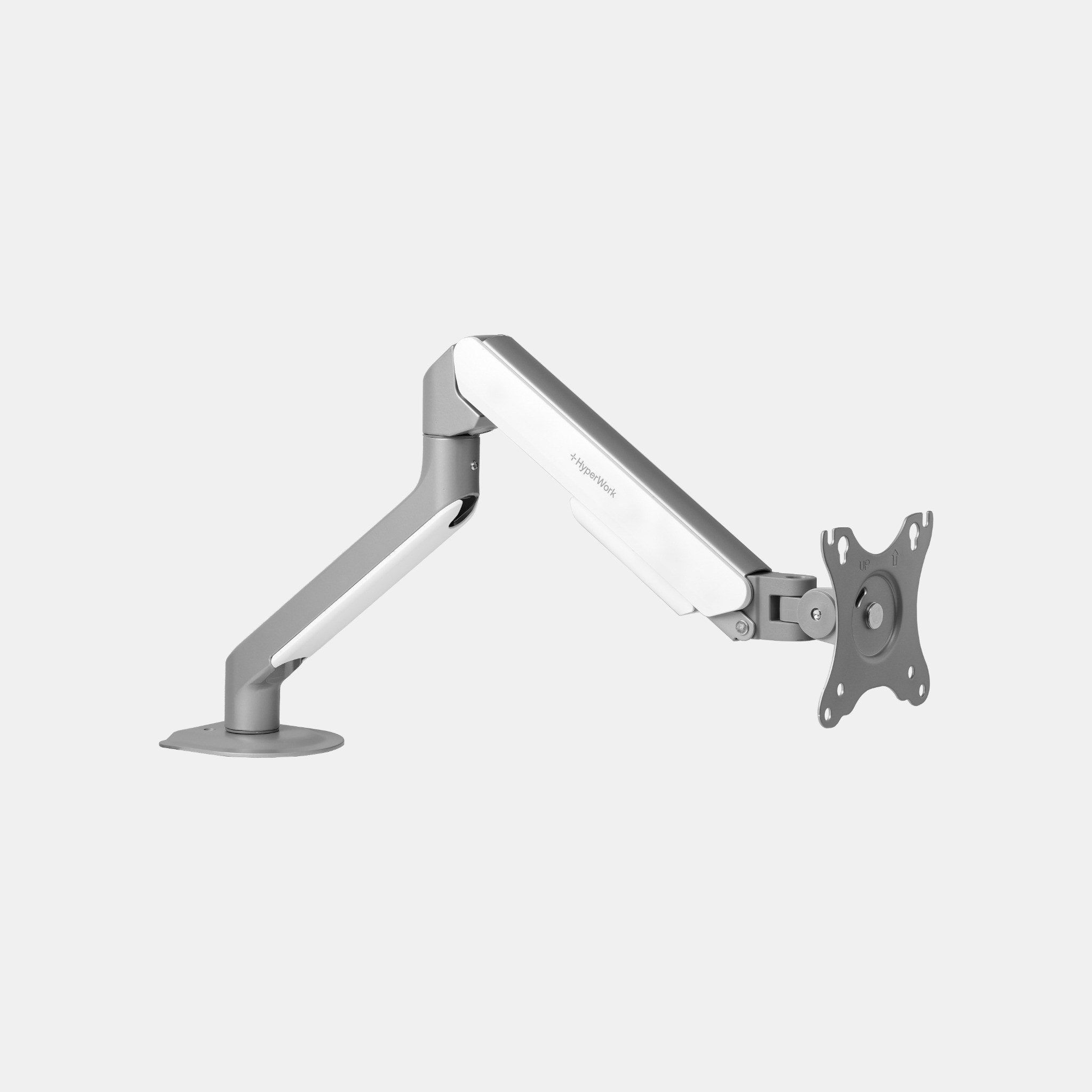 Giá treo màn hình HyperWork T6 Pro (HPW-T6P.V2-SLV) | 17-32 inch, Tay treo đơn, Trắng xám