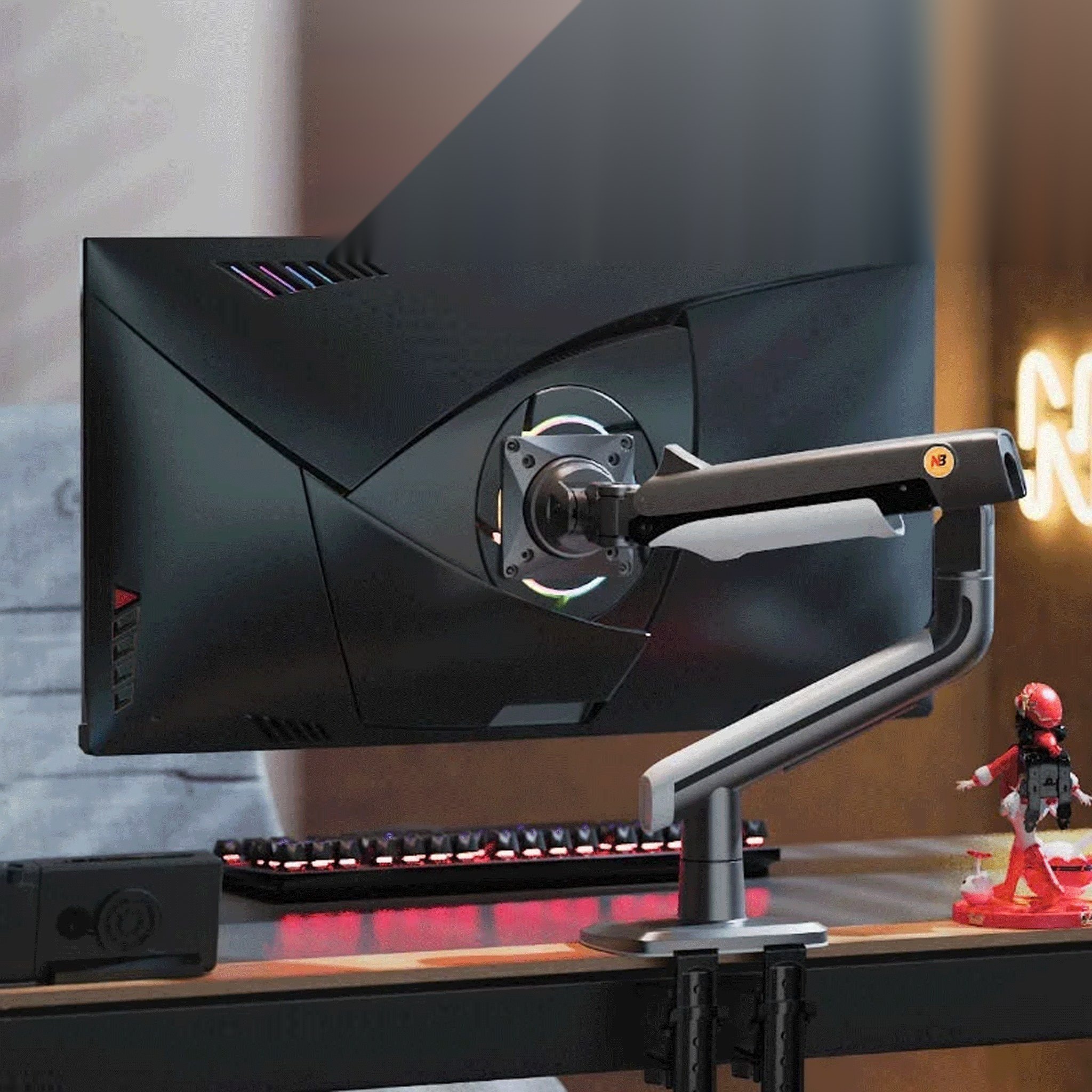 Giá treo màn hình North Bayou A5 Gaming - Đen xám | 27 - 50 inch