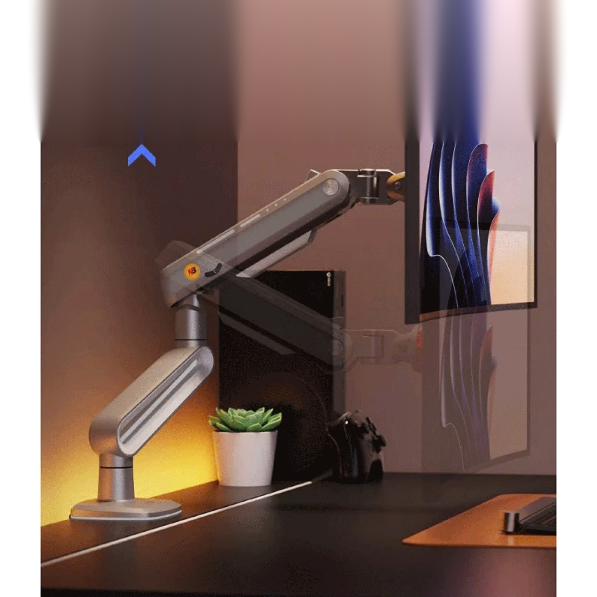 Giá treo màn hình North Bayou A6 Gaming - Đen xám | 27 - 50 inch