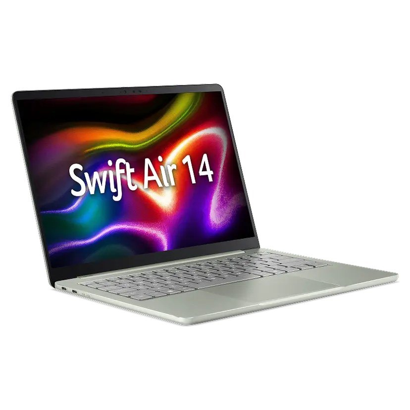 Laptop ACER Swift Air 14 SFA14-I31-30KV | C3 304, 8GB LPDDR5X, SSD 512GB, 14" WUXGA 120Hz IPS, Windows 11 Home, Xanh (NX.SHYSV.002)