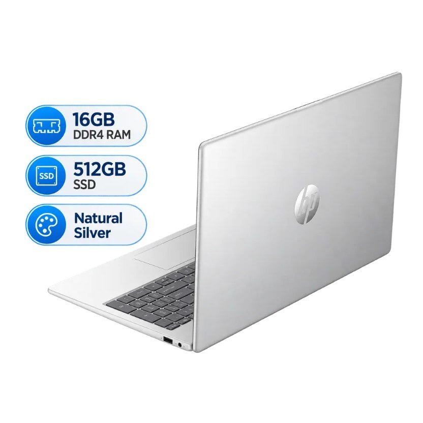 Laptop HP 15 E0RM7UA | R7-7730U, 16GB DDR4, SSD 512GB, 15.6" FHD Touch, Win 11, Bạc