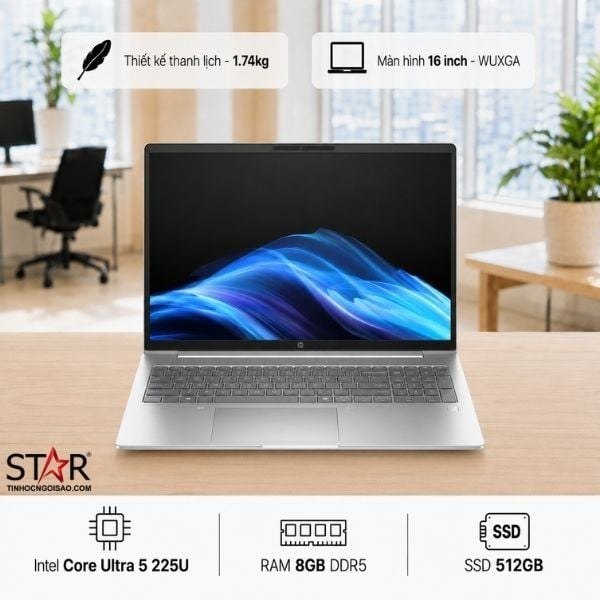 Laptop Văn phòng AI HP ProBook 4 G1i 16 BQ5D3PT | U5 225U, 8GB, SSD 512GB, 16" WUXGA