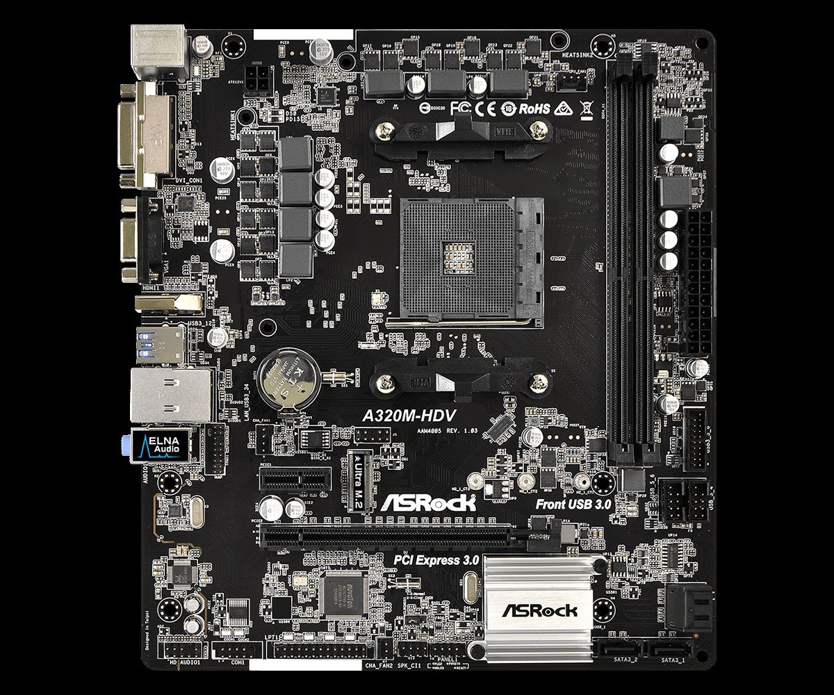 Mainboard cũ Asrock A320M-HDV