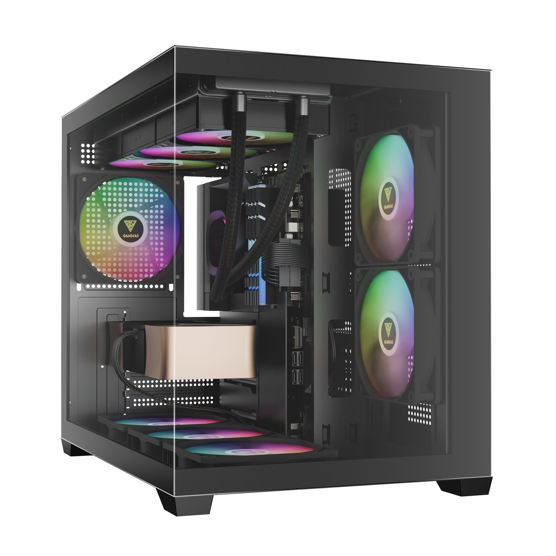 Case Gamdias GC10M V2 ARGB kèm 3 fan RGB - PC Gaming build đẹp của Tin Học Anh Phát