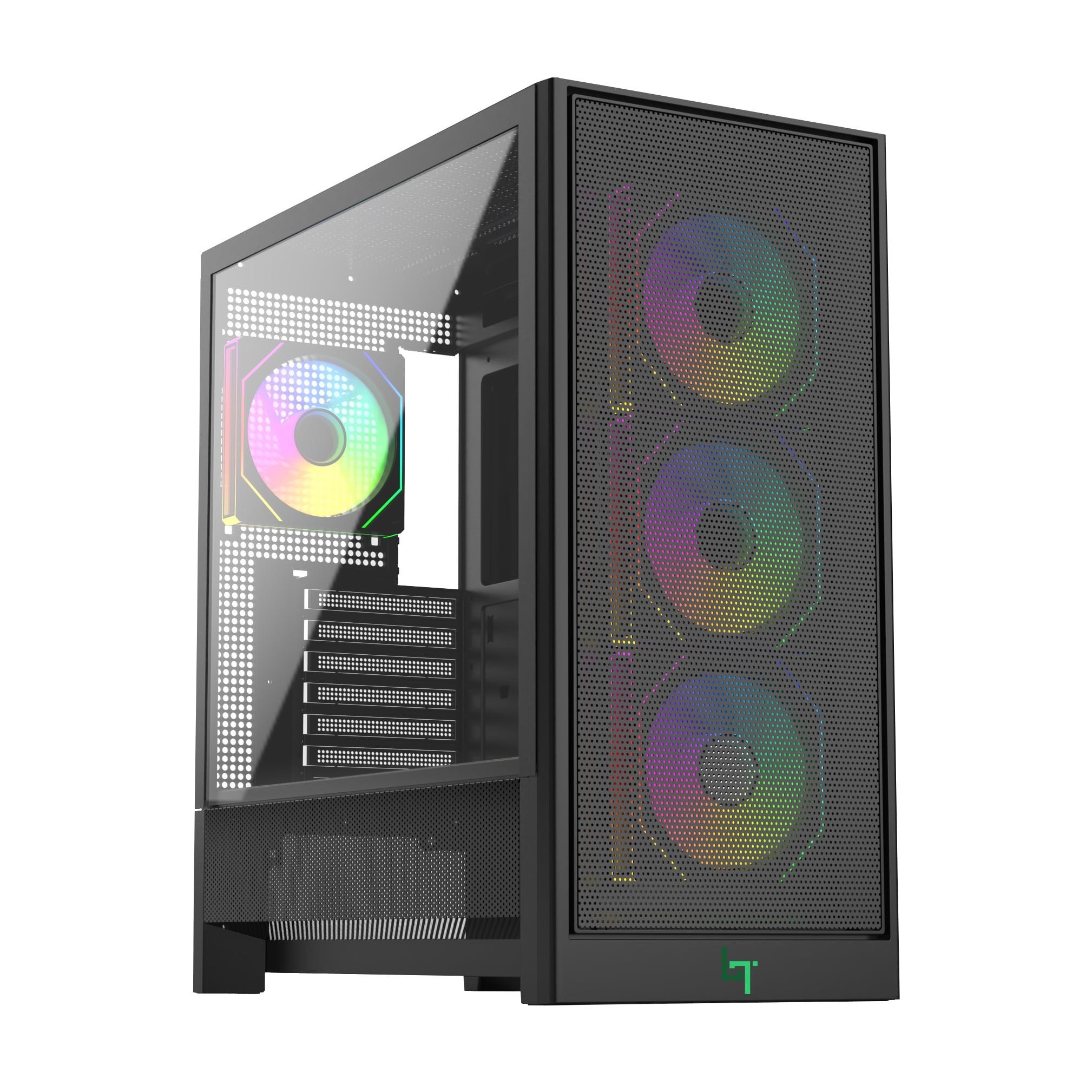 Vỏ Case Gaming LinkTech Bahamut 4FA Full ATX thiết kế hồ cá kèm 4 fan ARGB