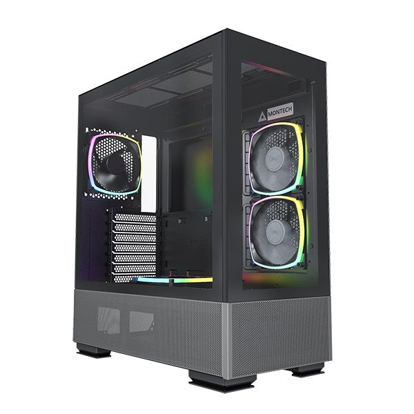 Vỏ Case Montech Sky Two Mid Tower kèm 4 fan RGB — build đẹp, thoáng mát