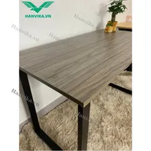 Bàn Gaming chữ U 1m4 | Khung đen, mặt vân gỗ