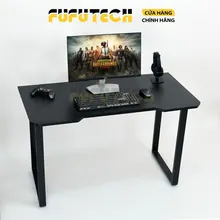 Bàn Gaming Chữ U | Chân đen, mặt đen