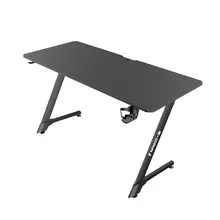 Bàn Gaming chữ Z 1m4 | Khung đen, mặt đen