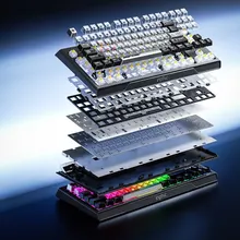 Bàn Phím Cơ Gaming Không Dây Inphic K87 Pro Black | 3 mode, TTC Slient Switch, Hotswap, RGB