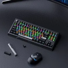 Bàn Phím Cơ Gaming Không Dây Inphic K87 Pro Black | 3 mode, TTC Slient Switch, Hotswap, RGB