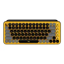 Bàn phím cơ Gaming Không Dây Logitech POP Keys Wireless Bluetooth Blast Yellow | Brown Switch, Vàng/Đen (920-010577)