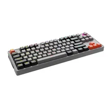Bàn phím cơ Gaming Rapoo V501-87 RGB | TKL 87 phím, Blue Switch, RGB, USB, Đen Xám Cam