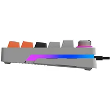 Bàn phím cơ Gaming Rapoo V501-87 RGB | TKL 87 phím, Blue Switch, RGB, USB, Đen Xám Cam