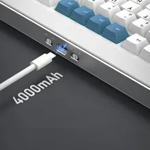 Bàn phím cơ không dây Gaming NewFF JK750 Gradient Blackberry | 3 Mode, RGB, Pin 8000mAh, Switch Transparent PC, Blackberry