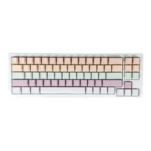 Bàn Phím Cơ Không Dây Xinmeng M71RGB , White Pink (Case Nhôm,Triple Mode, Hostswap, Rgb)