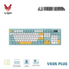 Bàn Phím Giả Cơ Không Dây VSP VK05 Plus| 3 Mode, Min-White-Yellow (KM04-VK05PL0164)