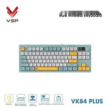 Bàn Phím Giả Cơ Không Dây VSP VK84 Plus| 3 Mode, Min-White-Yellow (KM04-VK84PL0164)