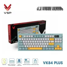 Bàn Phím Giả Cơ Không Dây VSP VK84 Plus| 3 Mode, Min-White-Yellow (KM04-VK84PL0164)