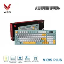 Bàn Phím Giả Cơ Không Dây VSP VK95 Plus | 3 Mode, Min-White-Yellow (KM04-VK95PL0164)