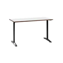 Bàn văn phòng HyperWork Core Desk - 1m2 | Khung trắng, mặt bàn đen