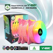 Bộ Kit 3 Fan VSP V400C LED RGB Hồng (01 Hộp có 3 Fan/Hub/Remote)