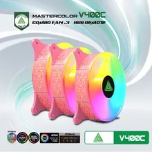 Bộ Kit 3 Fan VSP V400C LED RGB Hồng (01 Hộp có 3 Fan/Hub/Remote)
