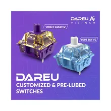 Bộ Switch Bàn Phím Cơ Violet Gold V2 (45 switch)