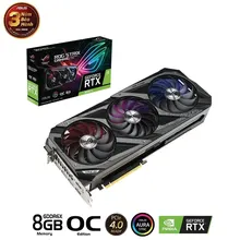 Card màn hình NVIDIA GeForce RTX 3070 Ti ASUS ROG Strix Gaming OC cũ | 8GB GDDR6, 6144 CUDA, 750W